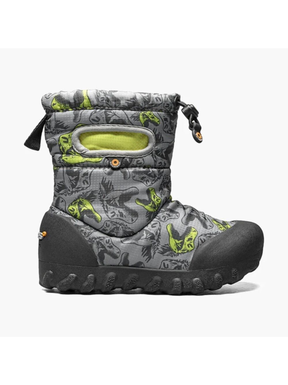 Size 5 Baby Bogs Kids' Gray and Green Dino Boots